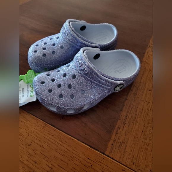 Classic Glitter Crocs Little Girls Size C10 NEW - Picture 5 of 5